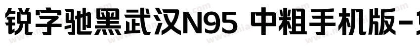 锐字驰黑武汉N95 中粗手机版字体转换